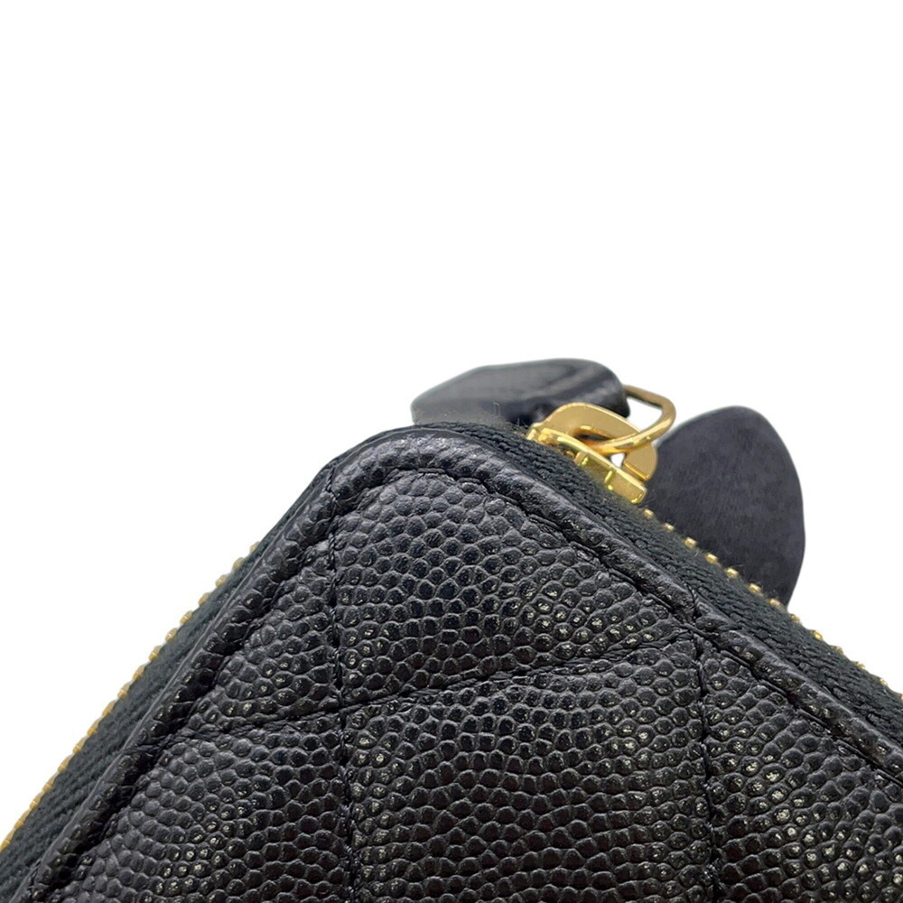 CHANEL Black Caviar Leather Logo Wallet - Picture 8 of 14